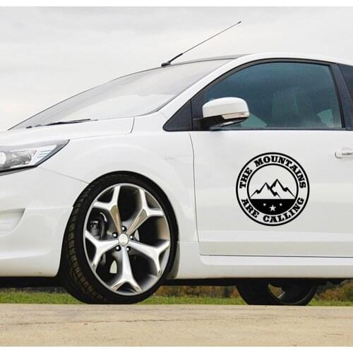 Car Body Mountain Stickers Car Creative Car Door Handle Decals Dual Color Design Stickers Vinyls Decals