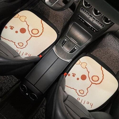2021 New Four Seasons Summer Cool Cotton Linen Three Pices Car Interior Seat Cover Cushion