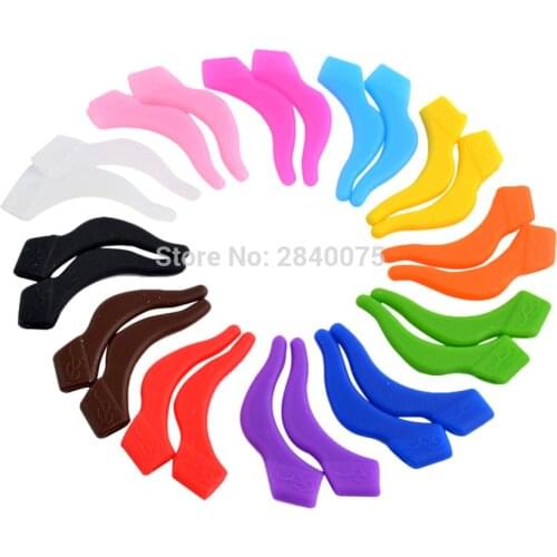 Wholesale 50pairs=100pcs Eyewear glasses Anti Slip silicone ear hook temple tip holder glasses accessories