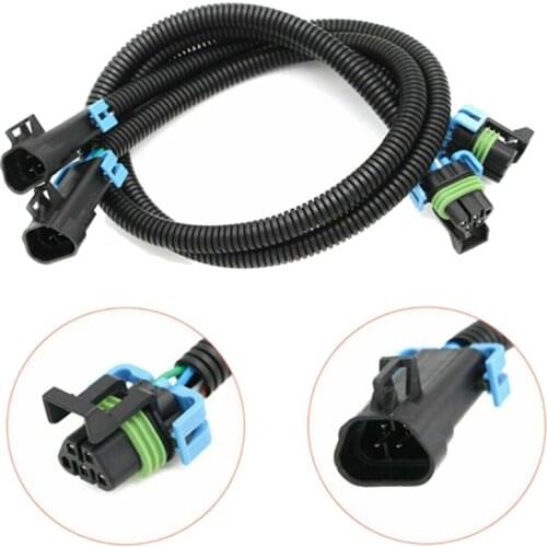 Pair 24 inch Oxygen O2 Sensor Extension Wire Harness for Camaro Corvette LS2 LS3 LS7 L99 LTT 213-4408, 213-1694