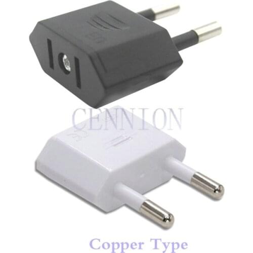 Pure Copper US to EU Euro AC 2pin Power Plug Trip Travel Adaptor Convertor 100pcs free cn post
