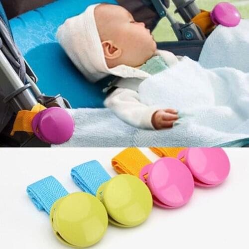 Delicate Baby Stroller 2021Hot Selling 2pcs/lot Glossy Multicolour Anti Tipi Blanket Fix Clip Useful Cart Pram Rotate