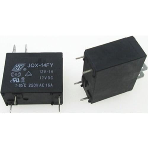HOT NEW 12V relay JQX-14FY 12V-1H JQX-14FY-12V-1H 12VDC DC12V 12V 16A 250VAC 4pin