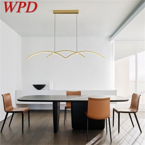 WPD Nordic LED Pendant Light Contemporary Gold Lamp Fixtures Decorative For Home Dining Room