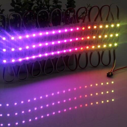 20PCS DC12V WS2811 RGB LED Strip 5050 3 LED Dream Color LED Modules IP65 Waterproof For Advertising Letter Led Sign backlight