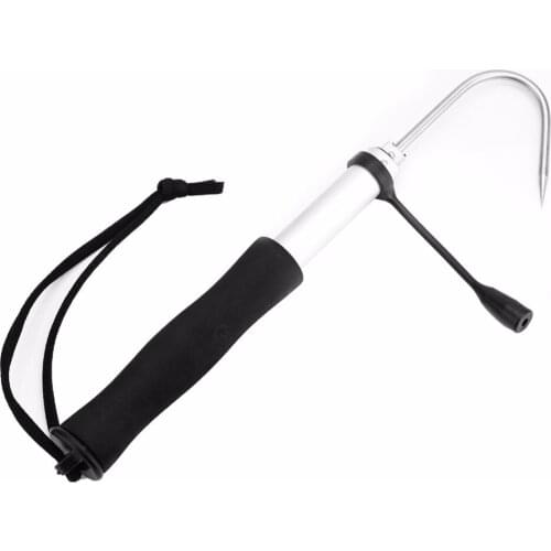 Telescopic Stainless Steel Fishing Hand Gaff Hook 23.6in 0.28lb Carp Aluminum Alloy Pole