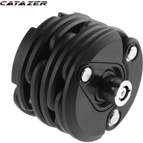 Bike Anti Theft Lock Chain Folding Hamburger Locks High Security Fliplock Bicycle Accessory Bicycle Folding Lock Foldable Lock