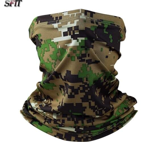 Military Tactical Bandana Summer Face Scarves Tubular Head Mask Scraf Camo Anti-UV Windproof Neck Gaiter Cover for Men Women
