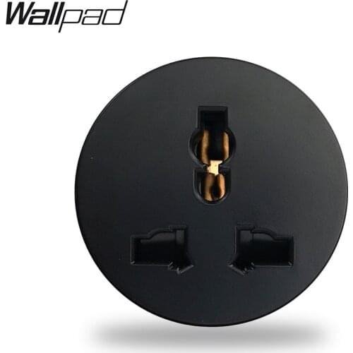 Wallpad L6 EU UK US Universal Wall Electrical Power Socket 5 Colors Black White Grey Gold Brown Modular DIY Free Combination