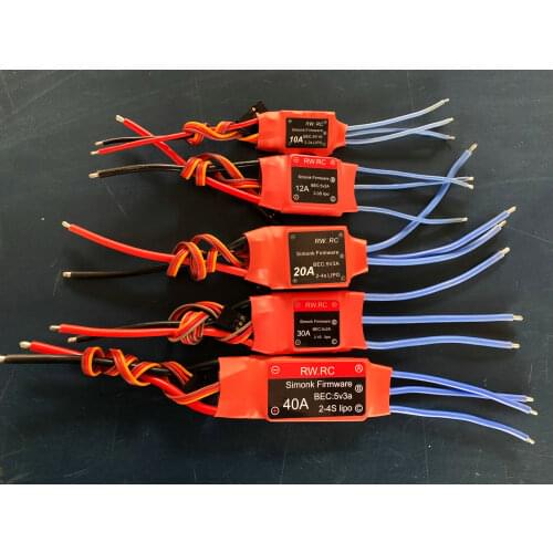10A/12A/15A/20A/30A/40A/50A Brushless ESC SimonK Firmware Electronic Speed Controller for DIY RC Airplane Multi-rotor Quadcopter