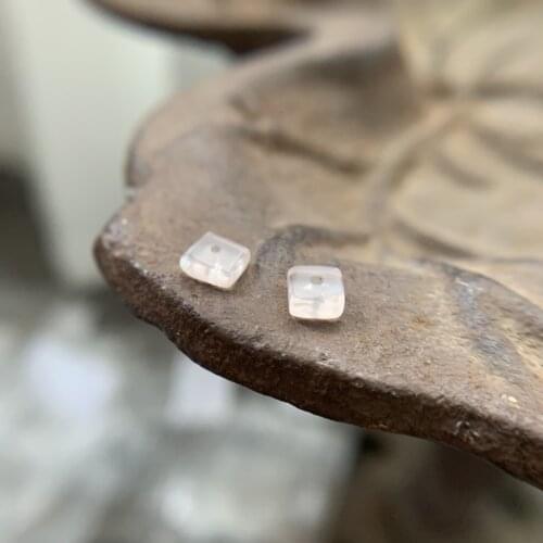 2pcs powder crystal smooth-surface 4.8X2.3mm