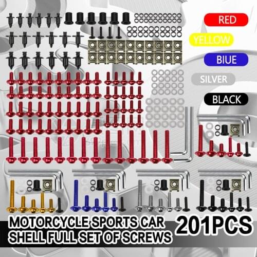 201 PCS Motorcycle Fairing Bolt Screw Nut Clip Kit Bodywork for CBR600RR CBR600 F2 F3 F4 F4I F5 CBR929/954 CBR1000RR