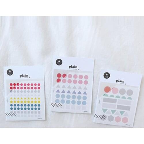 3sheets Korea Suatelier Scrapbooking Label Paper Sticker Geometry Stationery DIY Craft Decoration Home Supplies Suatelier