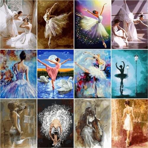 5D DIY diamond painting music Girl Diamond Embroidery Ballerina kit full circle rhinestone Mosaic Picture cross stitch home deco