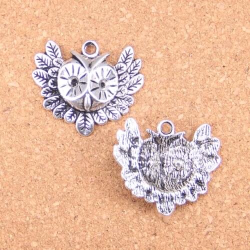 6pcs Charms big eye owl 35x30mm Antique Pendants,Vintage Tibetan Silver Jewelry,DIY for bracelet necklace