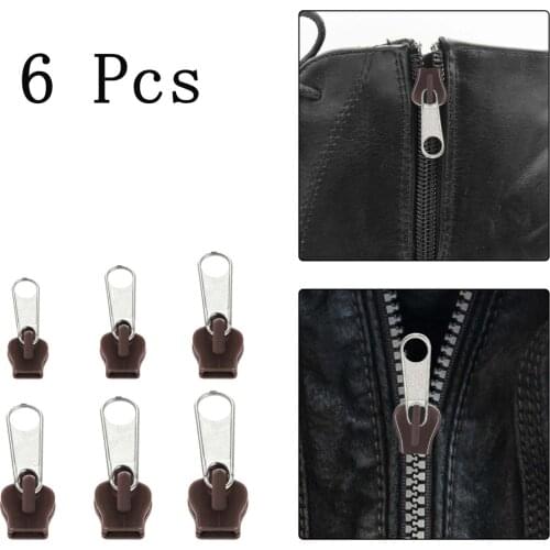 6pcs Universal Instant Fix Zipper Repair Kit Replacement Zip Slider Teeth Rescue New Design Zippers Sewing Clothes