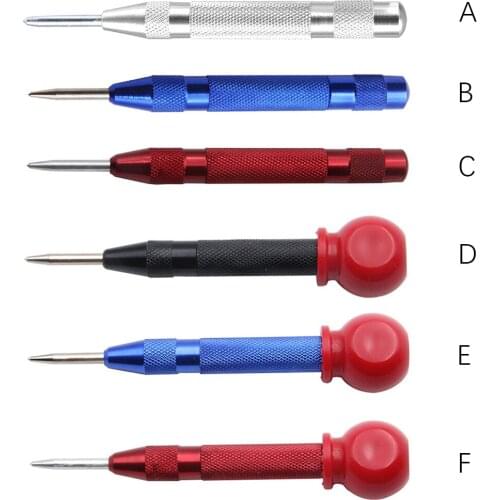 Automatic Center Punch Marker Automatic Spring Loaded Marking Tool Steel Hand Starting Tool Woodwork Tool Drill Bit