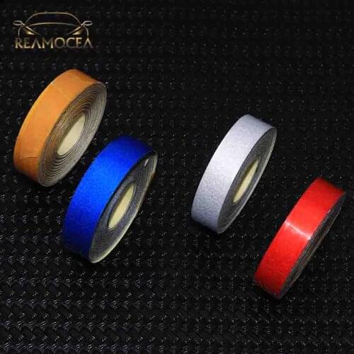 Reamocea Car DIY 500x1cm Reflective Stickers Adhesive Tape Car Safety Accessories Fit For lada VESTA niva Kalina Priora Granta