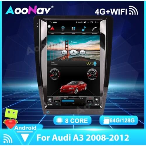 12.1 Inch Tesla Style GPS Navigation Car Radio Player For AUDI A3 2008 -2012 Car Multimedia Tap Recorder Carplay Head Unit