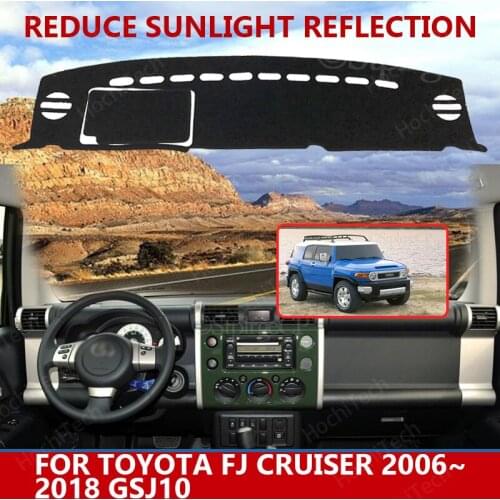 Car styling Suede Dashmat Dashboard custom Cover Pad Dash Mat Carpet for Toyota FJ Cruiser 2006~2018 GSJ10