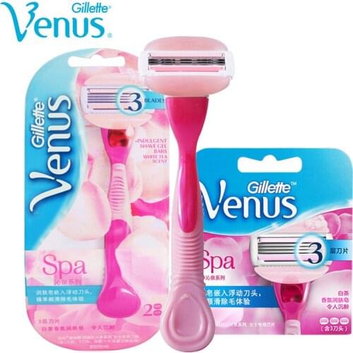 Gillette Venus Breeze Women Razor With Five Replacement Shaving Blades Stainless Steel Razor Female Hair Removal Epilation Tool