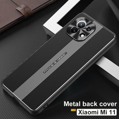 For Xiaomi Mi 11 Case Luxury Aluminum Back Cover Magnetic Case For Xiaomi Mi 11 Cover Mi 11 Phone Camera Lens Protector Case