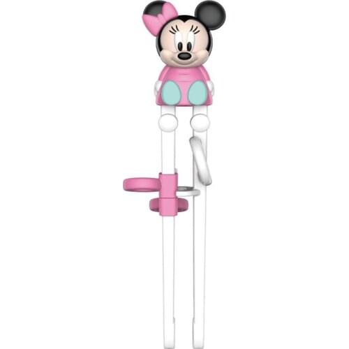 Disney Kids Minnie Mickey Learning Training Chopsticks ABS Cartoon Children Helper Chopsticks Tableware Stainless Steel Spoon
