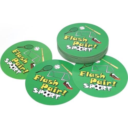 Flash pair sport card games playing cards for kids school home party fun education travel game