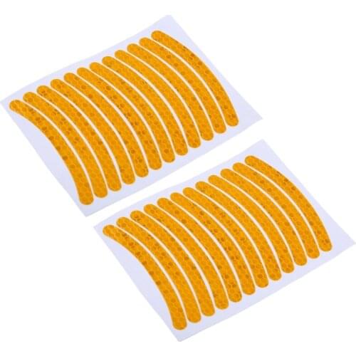 831C Bicycle Reflective Stickers, 2 x 12Pieces, Reflective, Cycling, Reflector, Glossy Tape,Cycling Decal,Security Decoration