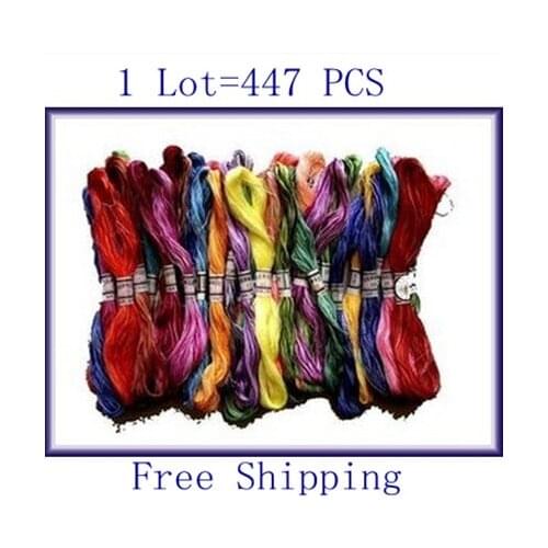 Hot Sell Total 447 Pieces Similar DMC Cross Stitch Thread/Wire Floss Free Shipping
