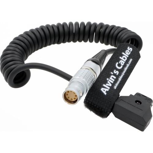 Alvins Cables Anton Bauer Power Tap D-Tap to 8 Pin Female Power Compatible Coiled Cable for Arri ALEXA MINI Camera
