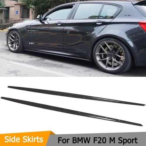Carbon Fiber Car Body Kit Side Skirt Aprons for BMW 1 Series F20 M Sport 2016 2017 2018