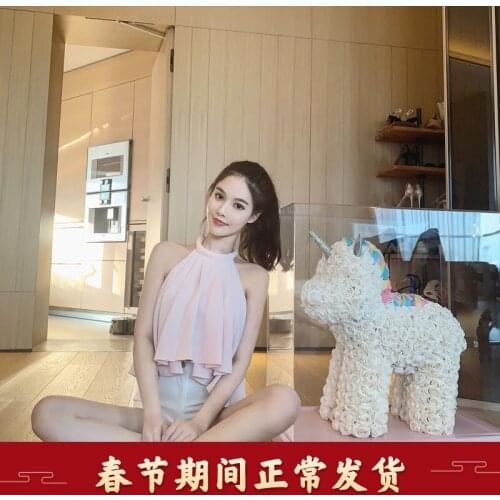 World honey peach girl earth White Chiffon shoulder chiffon shirt girl small fresh super fairy foreign style Korean