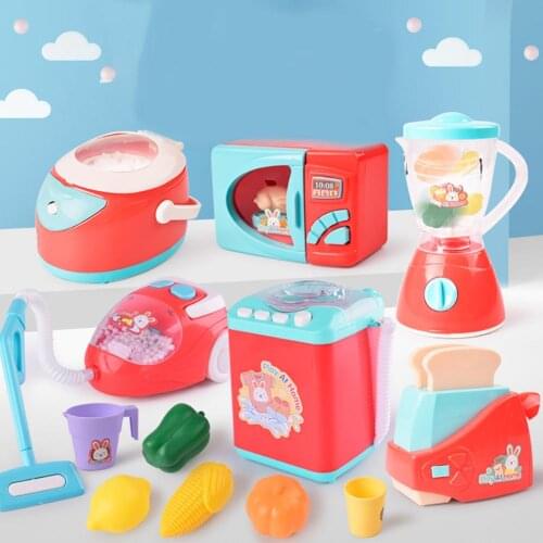 Mini Electric Washing Machine Cooker Vacuum Cleaner Home Appliances Kids Toy