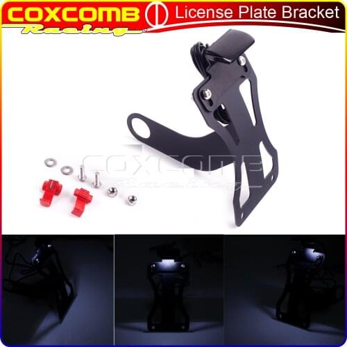 Motorcycle Side Mount Tag Curved License Plate Bracket For SUZUKI GSX-R 600 750 1000 GSF 1250 Bandit GSX-S / 1000 / F 2001-0217