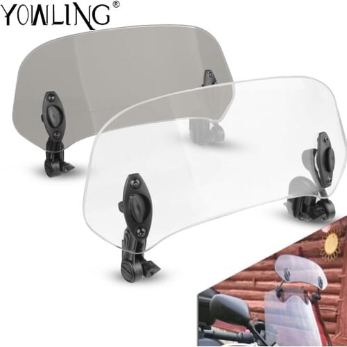 Motorcycle Risen Adjustable Wind Screen Windshield Spoiler Air Deflector for Kawasaki 1400GTR CONCOURS 14 ABS ZG1000 GTR1400