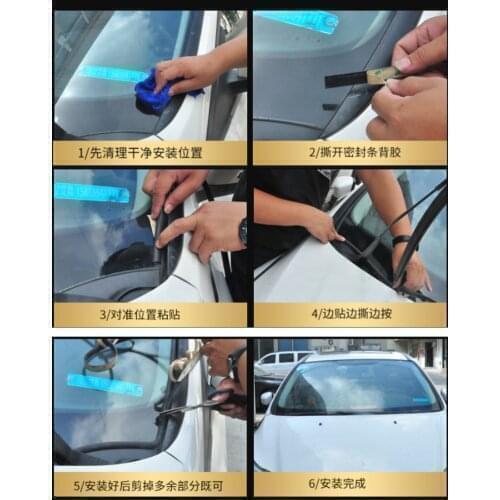 2020 hot car window sealing strip Sticker FOR Renault sceni c1 2 c3 modus Duster Logan Sandero accessories