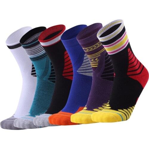 Male Female Outdoor Sports Socks Men Women Elite Basketball Socks Running Breathable Tube Sock 3Pairs / 1 Lot