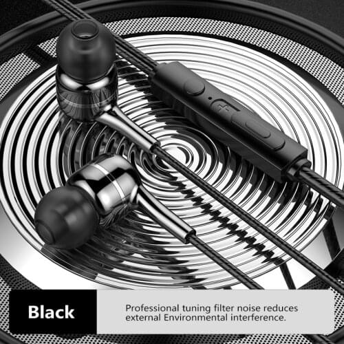 New 3.5mm Multi-Color Stereo Noise Reduction Wired Music Earphone Built-In Microphone Smart Call Earphone For Xiaomi Huawei