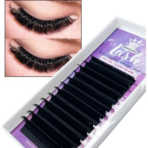 New products quick fan eyelashes extension private label c/d curl lash extensions wholesale premium faux mink eyelash extensions