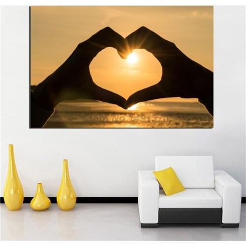 Ocean Love Hearts Wall Canvas painting Posters Nordic Style Wall Art Print Decorative Picture For Living Room Home Decor