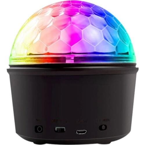 Bluetooth Star Projection Light Crystal Rotating Light LED Stage Light KTV Bar Light Colorful Night Light with RGB Beads