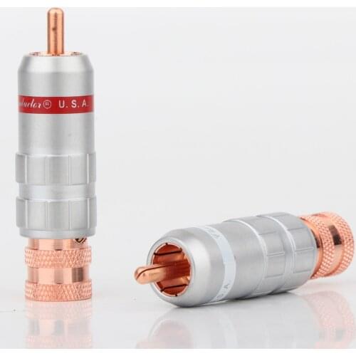 Yter R1707C HIFI Audio Video Cable Adapter Solders Red Copper Plated RCA Plug