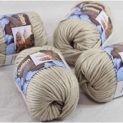Sale 4 Ball x 50g Super Soft Pure Cotton Chunky Shawl Hand Knitting Womens Yarn Aran 422-10-4