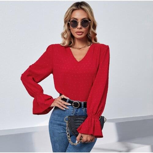 Женские красные рубашки Rerymvou China At AliExpress