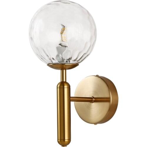 Nordic Light Luxury Postmodern Simple Round Ball Dining Room Living Room Background Wall Aisle Bedroom Glass Wall Lamp