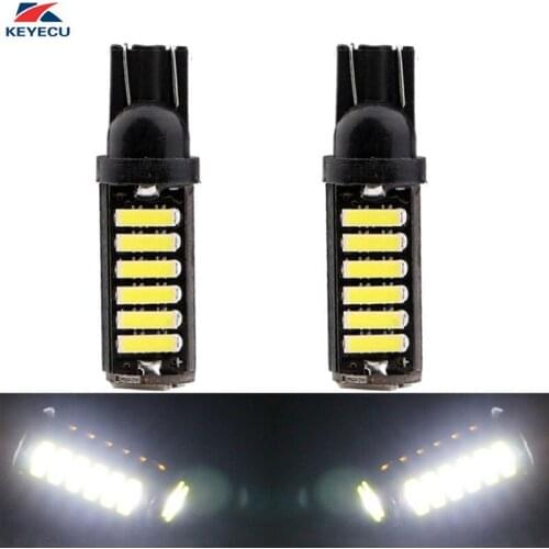KEYECU 2 Pieces White T10 7020 20SMD LED Bulbs Super Bright Replacement Lights Side Lamps Interior Light