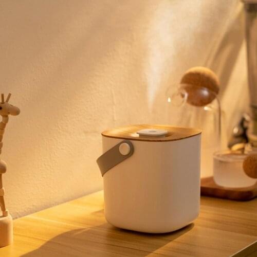 Wood Grain Humidifier Mini Portable Small Desktop Humidifier Usb Rechargeable Household Air Atomizer Garden Watering Supplies