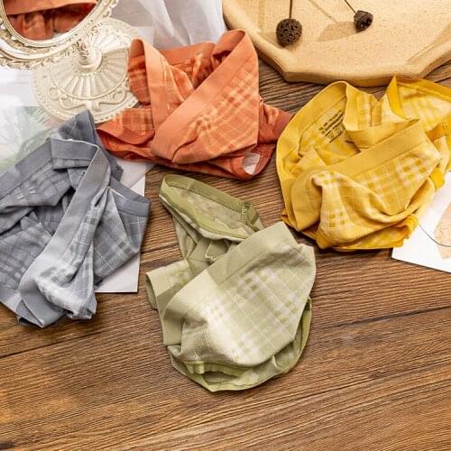 Japanese Style Girl Underwear Lingerie Femme Cotton Breathable Thin Modal Seamless Mid Rise Panties Briefs Women Intimates Hot