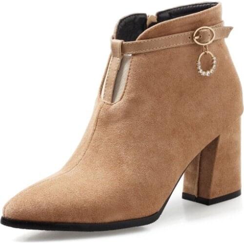 Big Size Pointed personality short boots boots women shoes ankle boots for women ladies boots shoes woman winter